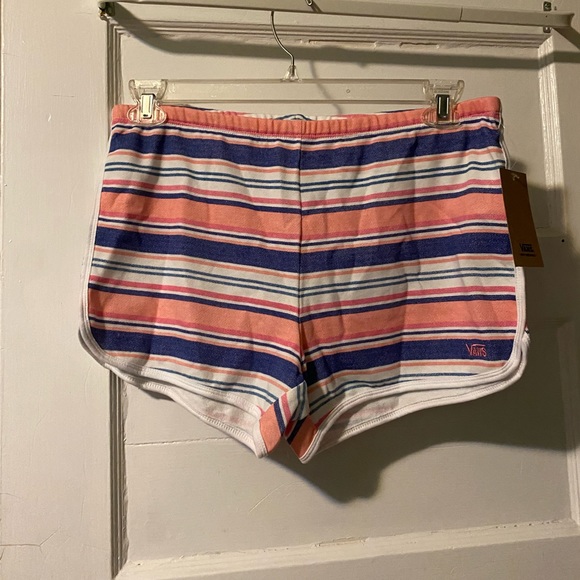NWT! Vans Wazzy Stripe Sassed Shorts Pink Blue Multi Size Large - Picture 5 of 14